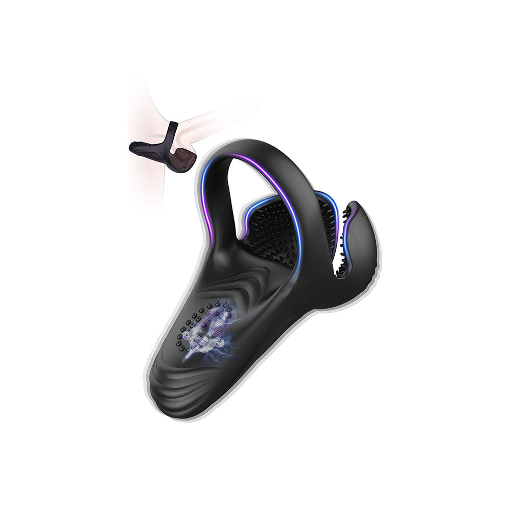 Vibrerende cockring voor penis, ballen en perineum stimulatie