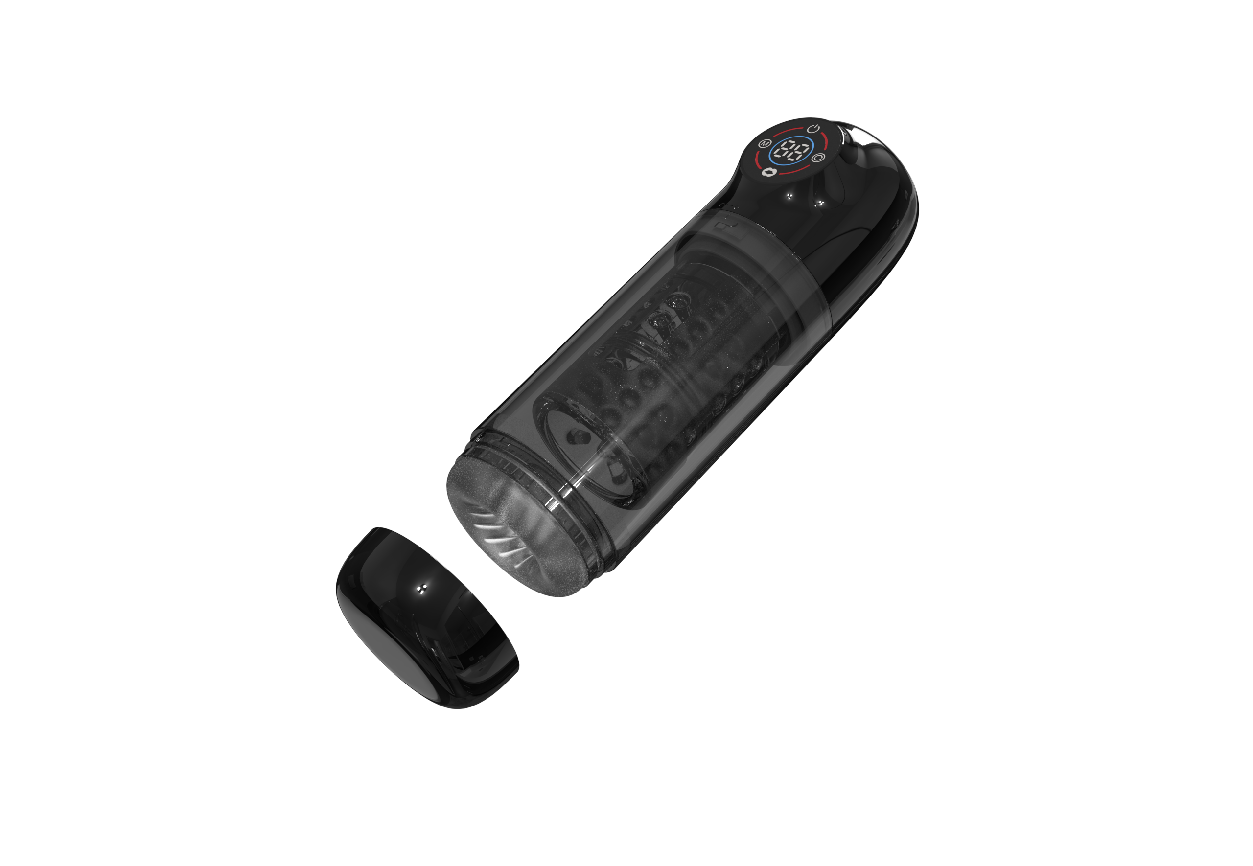 Volwassen Mannen 3-in-1 Intieme Massager 7 Modi Draagbaar met LCD-scherm