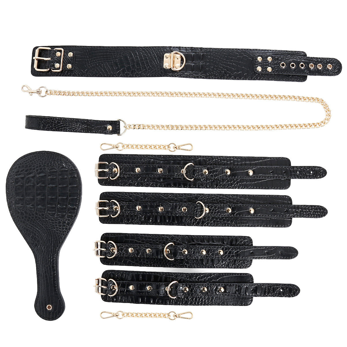 4-delige PU leren BDSM boeien set