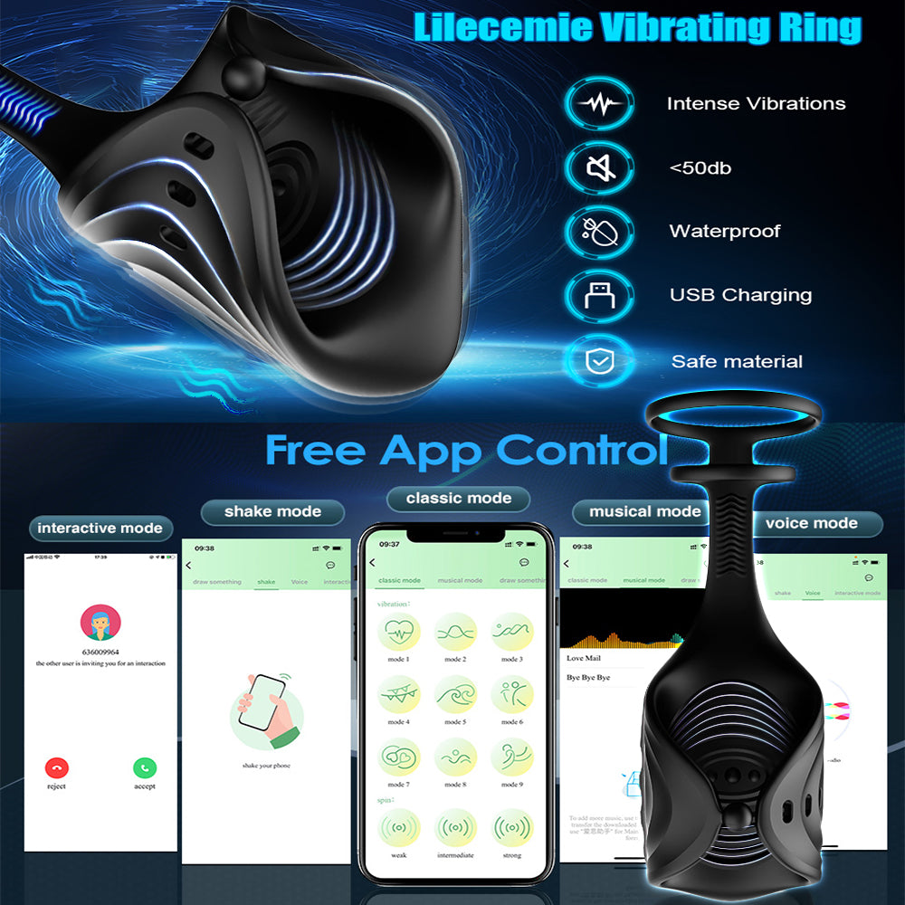 Penis Vibrerende Vibrator - App Gecontroleerd & Cockring