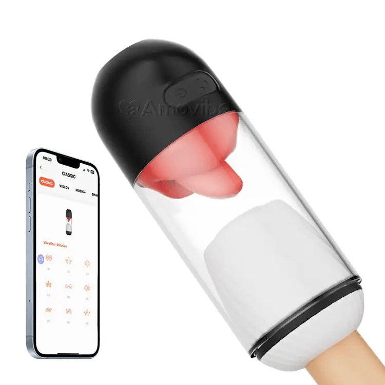 App Controlled Male Masturbator - Tongtonglikkend & Trillend