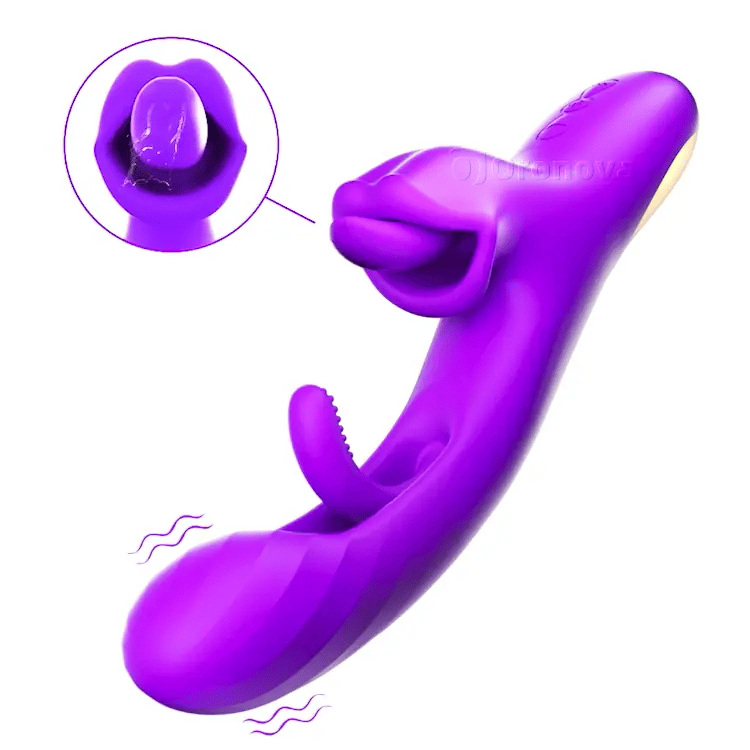 G Spot Tongue Likkende Vibrator - Flapperend & Roterend