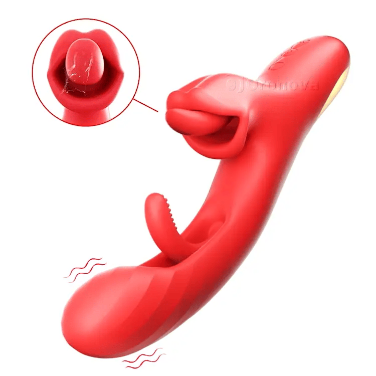 G Spot Tongue Likkende Vibrator - Flapperend & Roterend