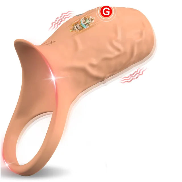 Vibrerende Penis Sleeve Ring | G-Spot & Testikelmassage | Mannen Vertraging Ejaculatie Speeltje