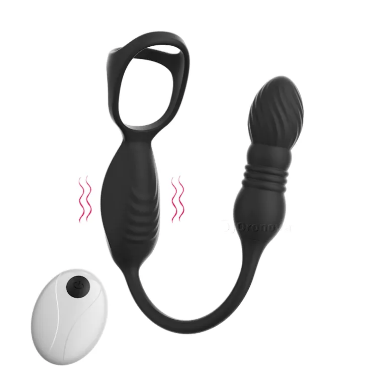 Draagbare stoterige prostaatmassager - 10 vibraties & afstandsbediening