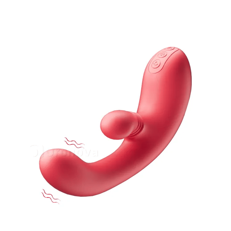 Ultieme dubbele stimulatie: roterende clitorale teaser & stotende G-spot vibrator