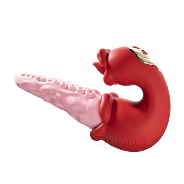2-in-1 Octopus Vibrator met Tong Tease – 10 Vibratiemodi