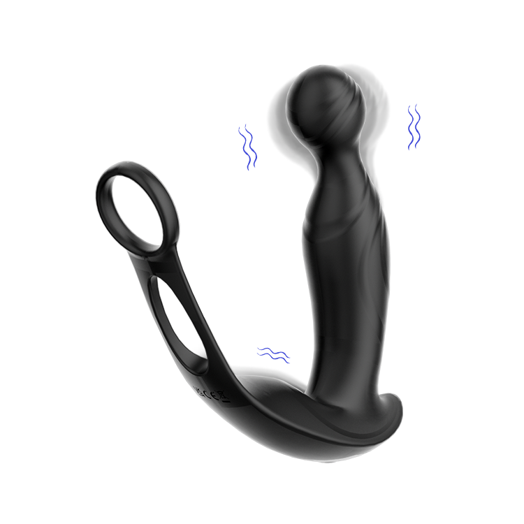 Vibrerende Prostaat Massager met ingebouwde Cock Ring voor Verhoogd Genot