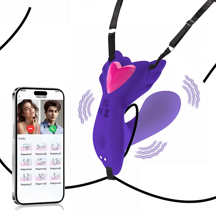 Draagbare dubbele motor vibrator met app-besturing voor clitorale en G-spot stimulatie
