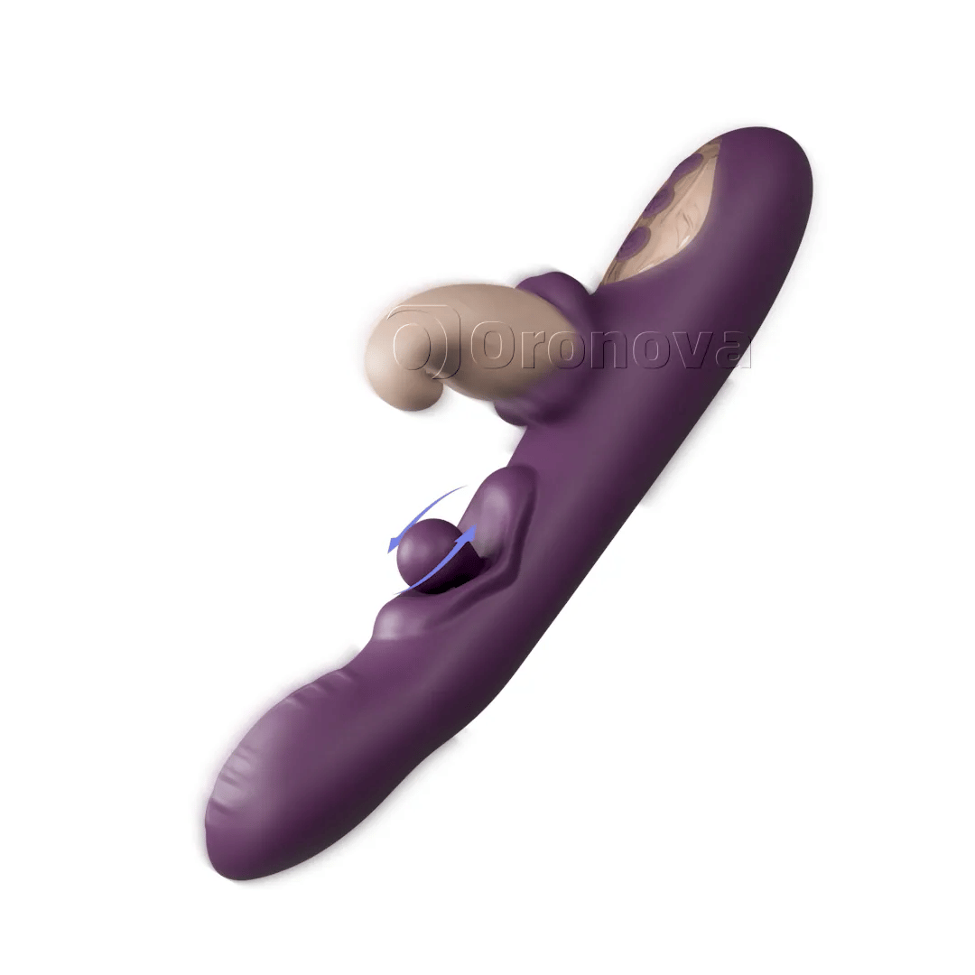 3-in-1 Flexibele vibrator – roterende bal, tikken en vibratie met meerdere standen