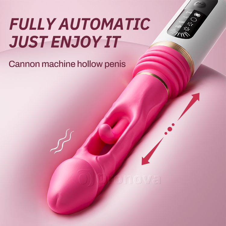 Stotende dildo vibrator met klappende en vibrerende functies