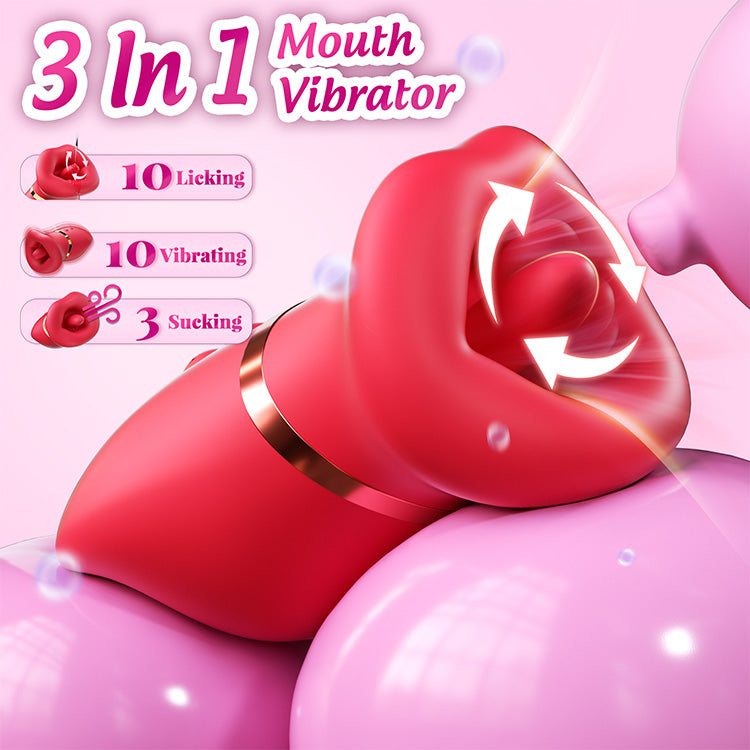 3-in-1 Mond Vibrator – Zuigen, Likken & Trilling