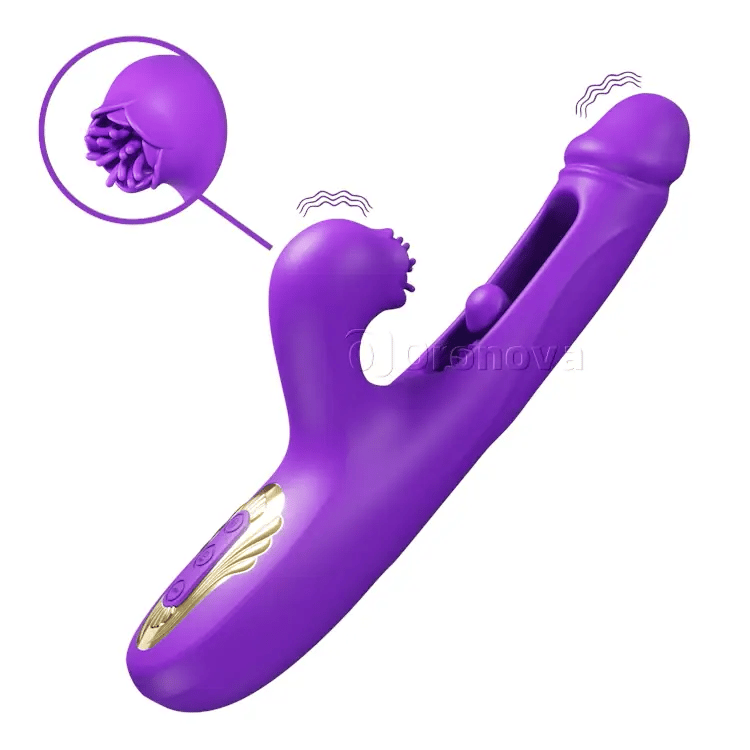 Push-pull vibrator, plagen van de clitoris, drievoudige stimulatie
