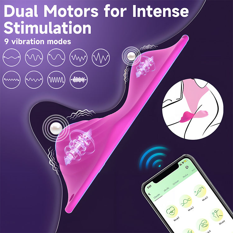 Dual Motor Draagbare Vibrator met App-bediening