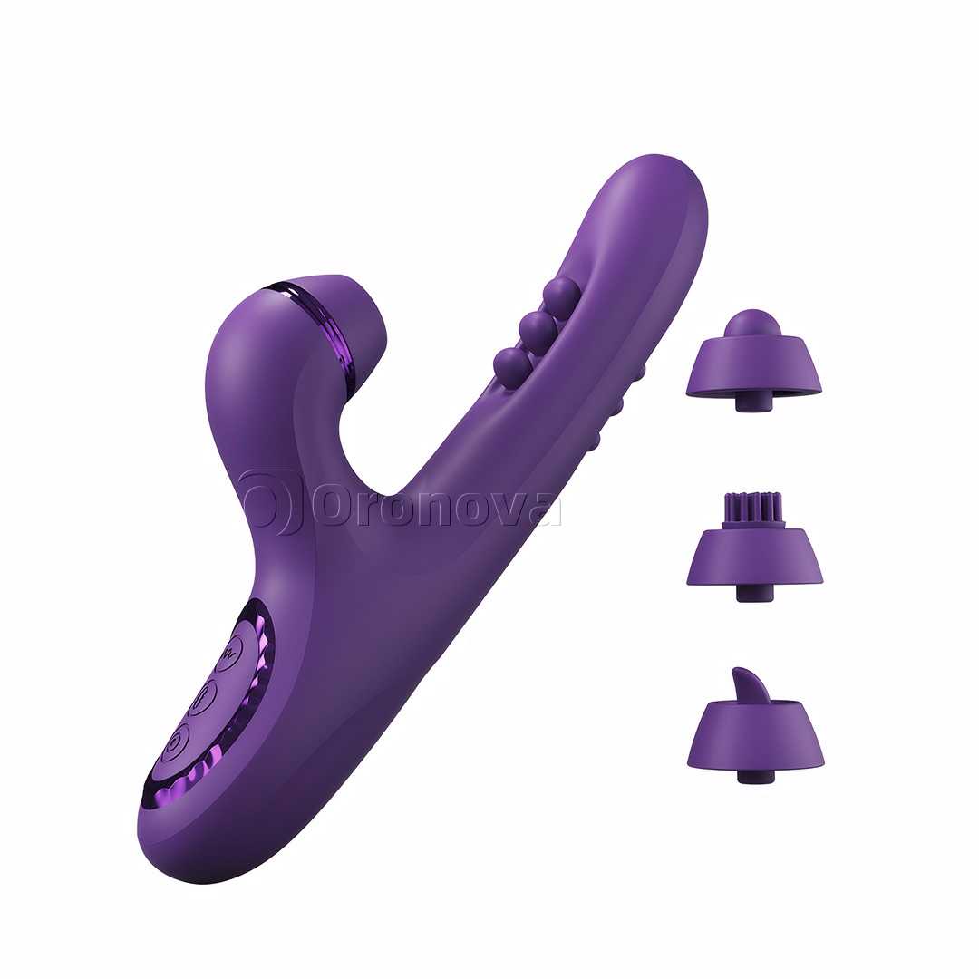 3-in-1 multifunctionele massageapparaat | 30 standen en 4 verwisselbare opzetstukken