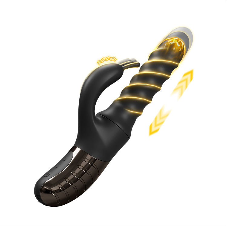 Stotende 360 °& Roterende Vibrator – Dubbele Motor G-Spot & Clit Stimulator