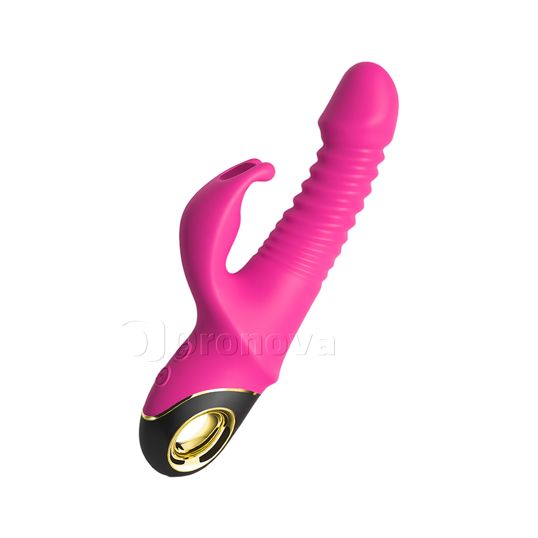 3-in-1-vibrator met stotende en roterende bewegingen, met 9 rotatiestanden. Eindeloze mogelijkheden.