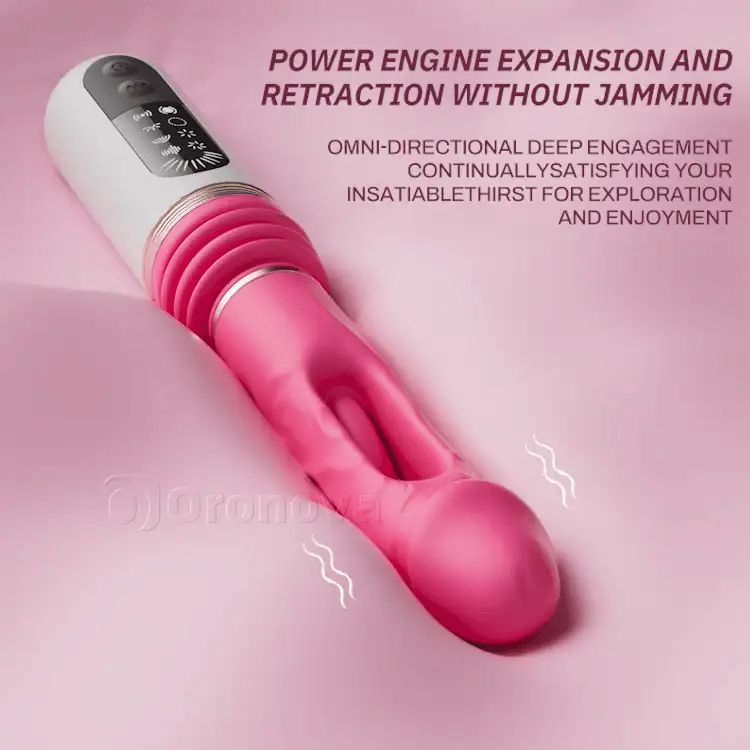 Stotende dildo vibrator met klappende en vibrerende functies