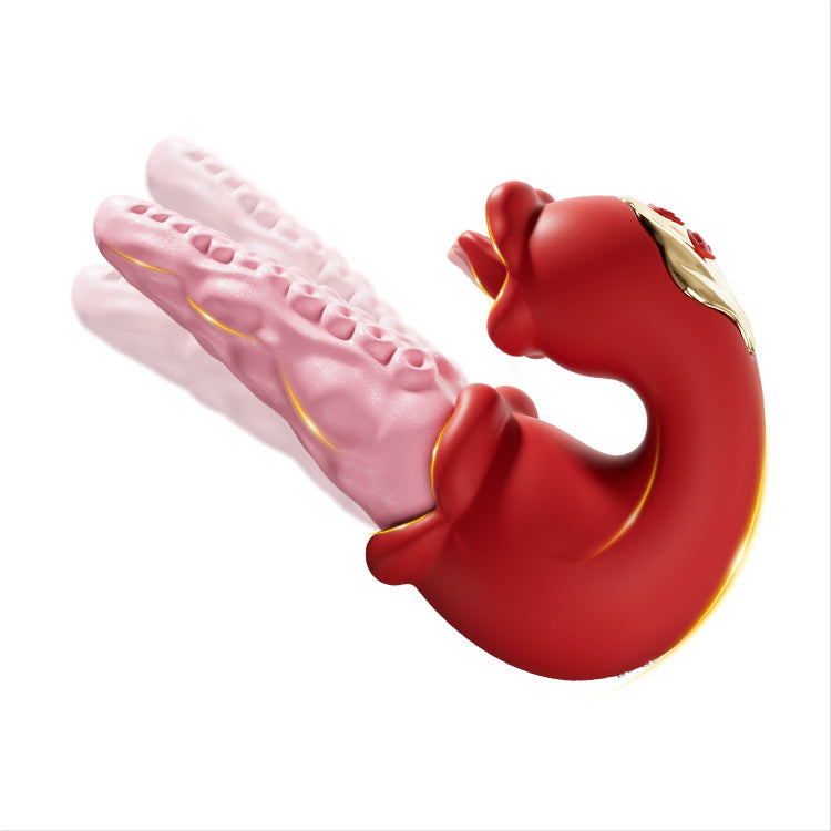 2-in-1 Octopus Vibrator met Tong Tease – 10 Vibratiemodi