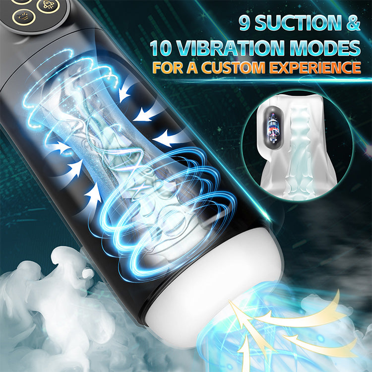 Automatische mannelijke masturbator – 9 zuig- en vibratiemodi met whirlpoolfunctie