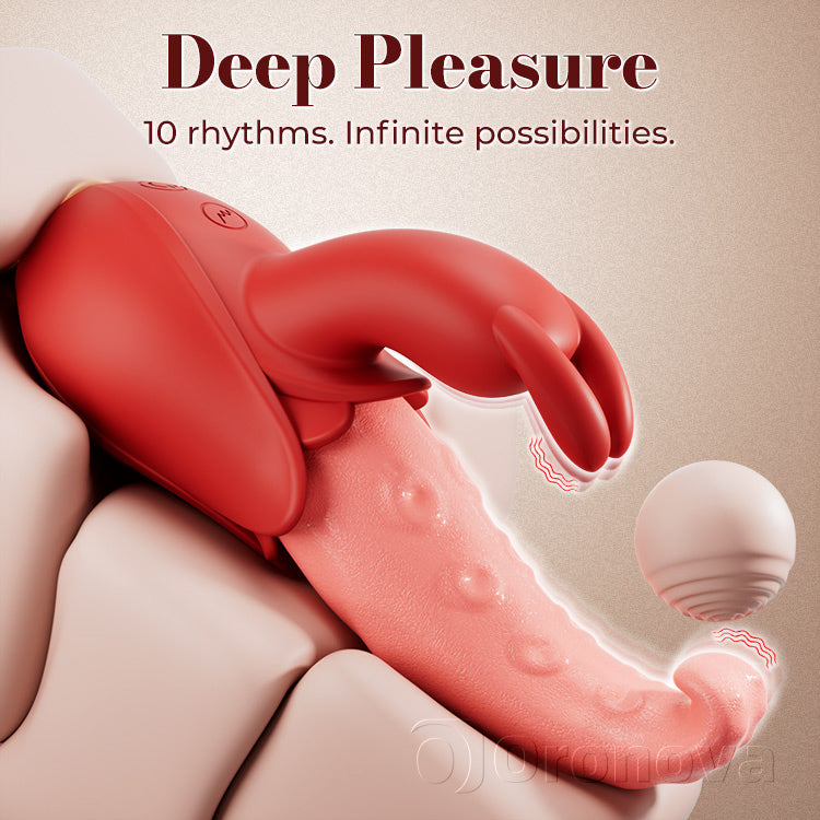 Tongue vibrator 10 modi, dubbele punt stimulatie, stil ontwerp