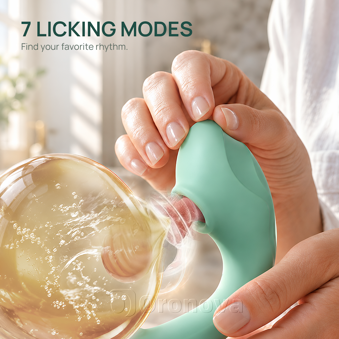 Tong- en tikvibrator 2-in-1 – likkende clitorisstimulatie, 7 lik- en 7 tikstanden