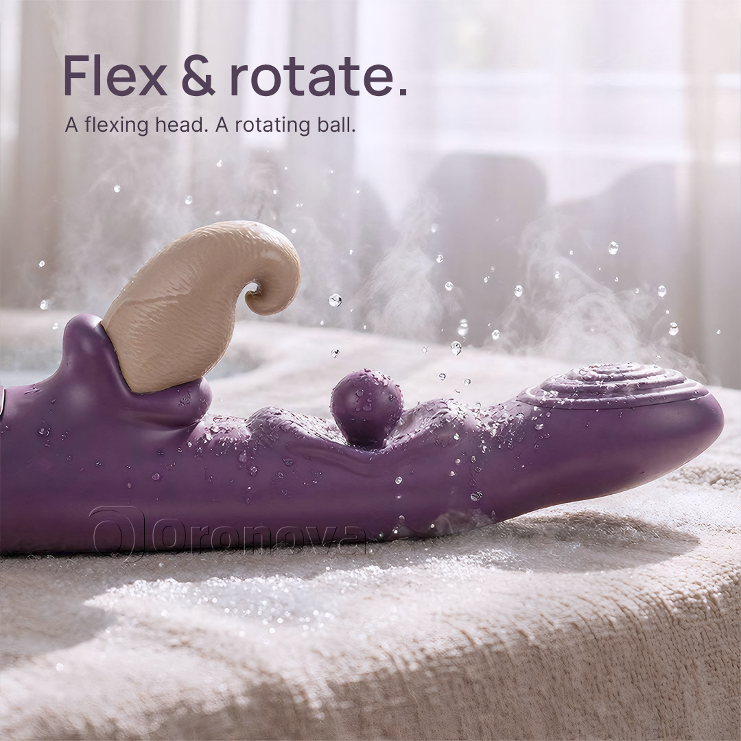 3-in-1 Flexibele vibrator – roterende bal, tikken en vibratie met meerdere standen