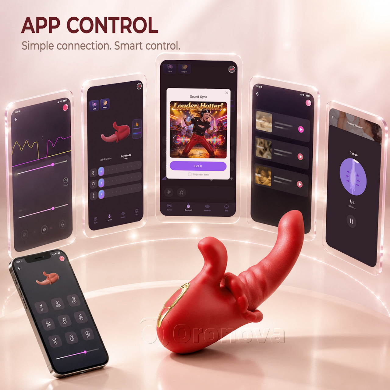 5-in-1 Volledige Controle, Verwarming. Rotatie. Stoten. Likken. Trilling. Precisie Ontmoet Comfort.
