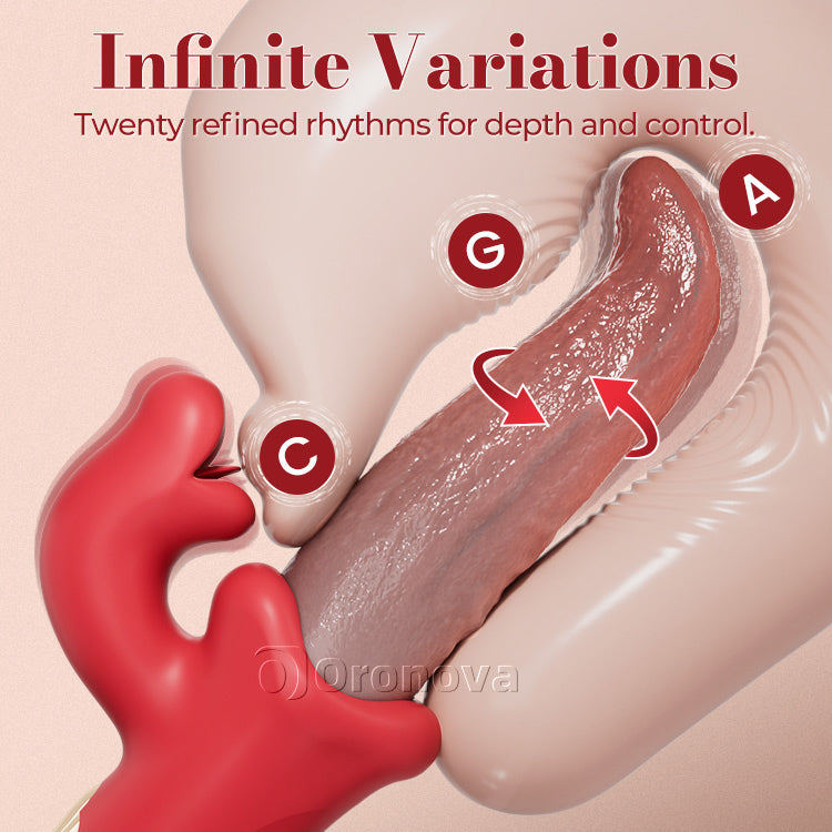 Schommelende Tong Likker Vibrator Tong Plagerij en Oscillatie