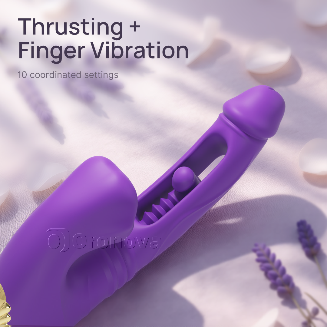 Holle vibrator voor penetratie met vingertopvibratie, kopvibratie en bijt-lipstimulatie