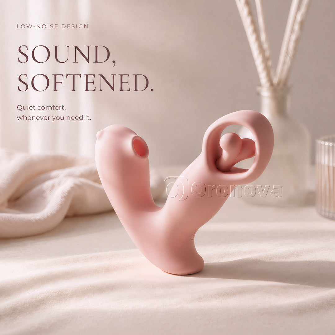 Drie-in-één slimme app-gestuurde roterende vibrator met trillingen, luchtpulsatie en pulsen
