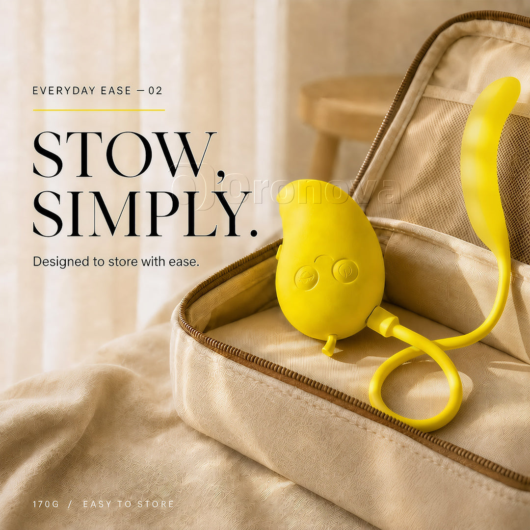 Mango- en bananengeur 2-in-1 Bluetooth-vibrator met dubbele stimulatie, zuigen en tikken