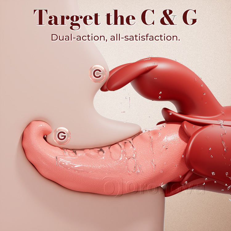 Tongue vibrator 10 modi, dubbele punt stimulatie, stil ontwerp