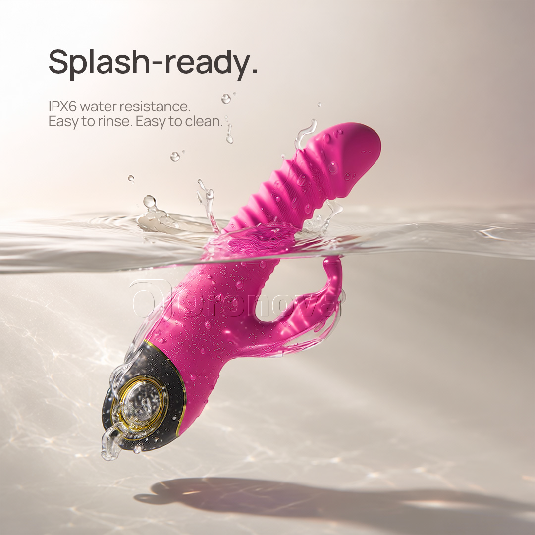 3-in-1-vibrator met stotende en roterende bewegingen, met 9 rotatiestanden. Eindeloze mogelijkheden.