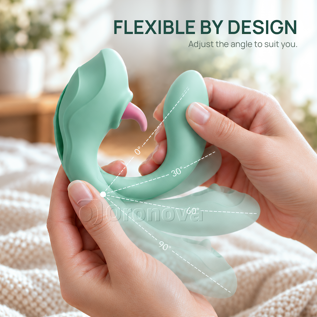 Tong- en tikvibrator 2-in-1 – likkende clitorisstimulatie, 7 lik- en 7 tikstanden