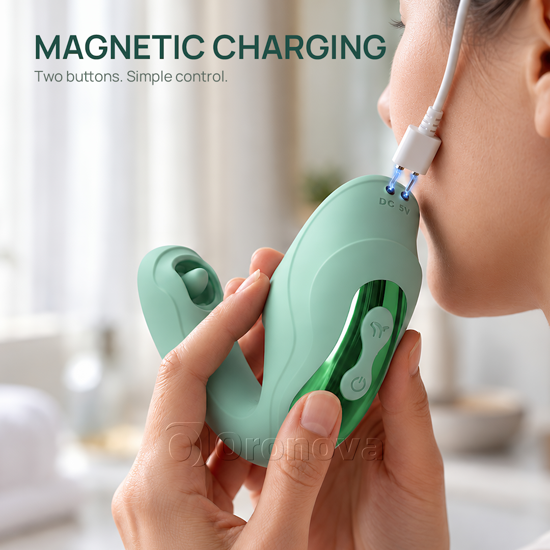 Tong- en tikvibrator 2-in-1 – likkende clitorisstimulatie, 7 lik- en 7 tikstanden
