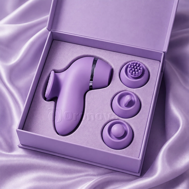 4-in-1 multifunctionele vibrator | Flapperen, likken, borstelen en zuigplezier