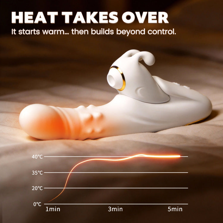 2-in-1 Afneembare Zuig- en Stootvibrator met App-bediening