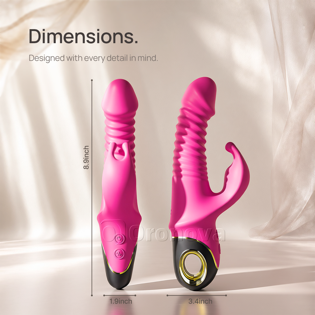 3-in-1-vibrator met stotende en roterende bewegingen, met 9 rotatiestanden. Eindeloze mogelijkheden.