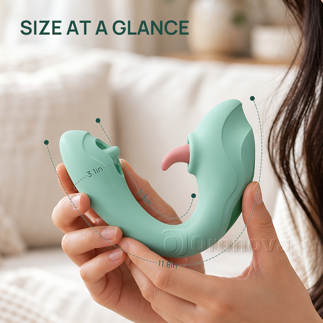Tong- en tikvibrator 2-in-1 – likkende clitorisstimulatie, 7 lik- en 7 tikstanden