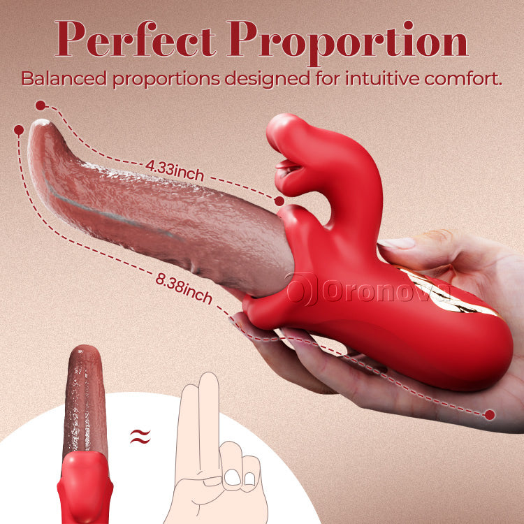 Schommelende Tong Likker Vibrator Tong Plagerij en Oscillatie