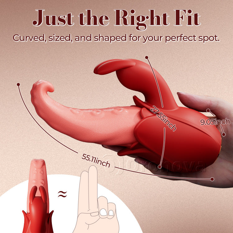 Tongue vibrator 10 modi, dubbele punt stimulatie, stil ontwerp