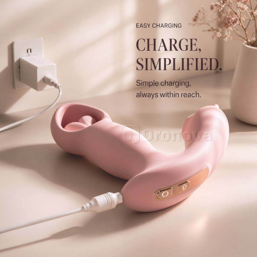 Drie-in-één slimme app-gestuurde roterende vibrator met trillingen, luchtpulsatie en pulsen