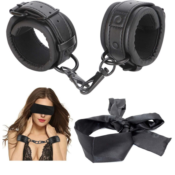 BDSM Beperkingsset – Verstelbare Handboeien & Blinddoek voor Intiem Bondage Spel