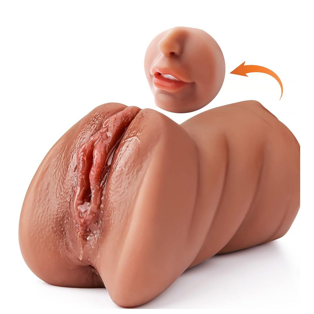 6.9 Inch Realistische Pocket Pussy Vleeskleurige 3-in-1 Mannen Masturbator