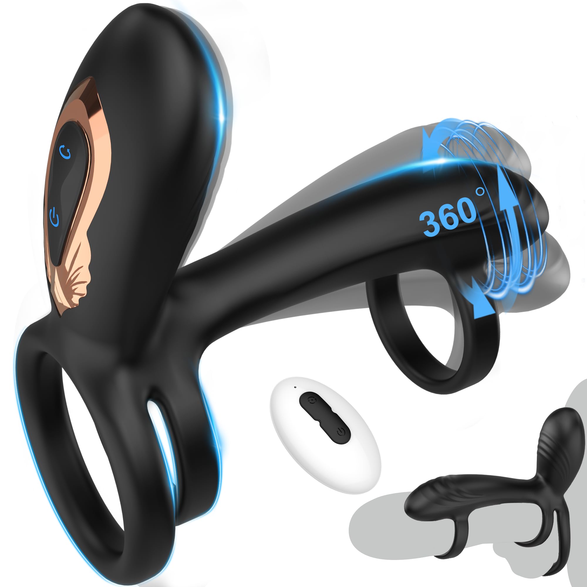 360° Twist Cock Ring – Penis- en testikelstimulatie, 10 vibratiemodi