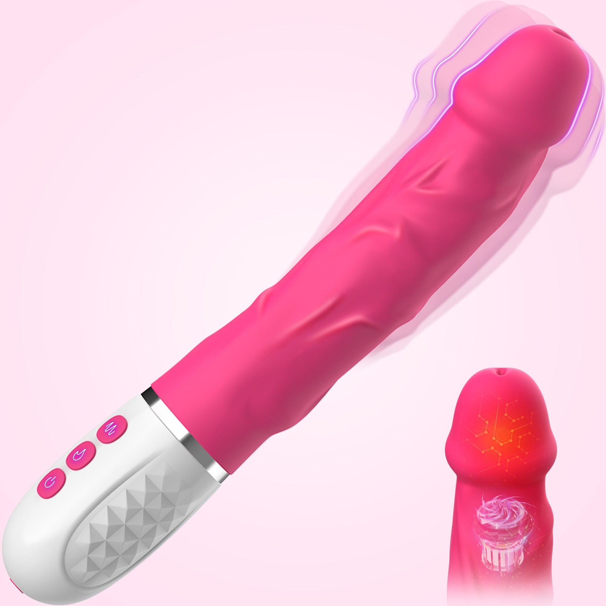 Dildo G-spot Vibrator - Stotend & Verwarmend