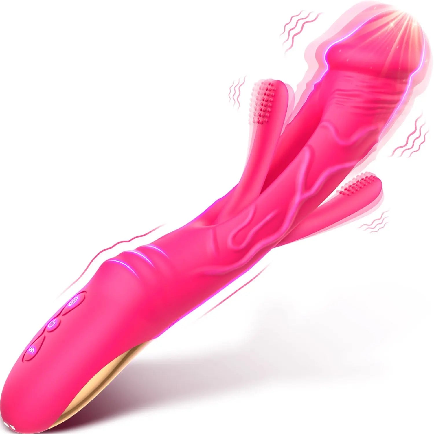 Flapperende Dildo Vibrator met Vibratie