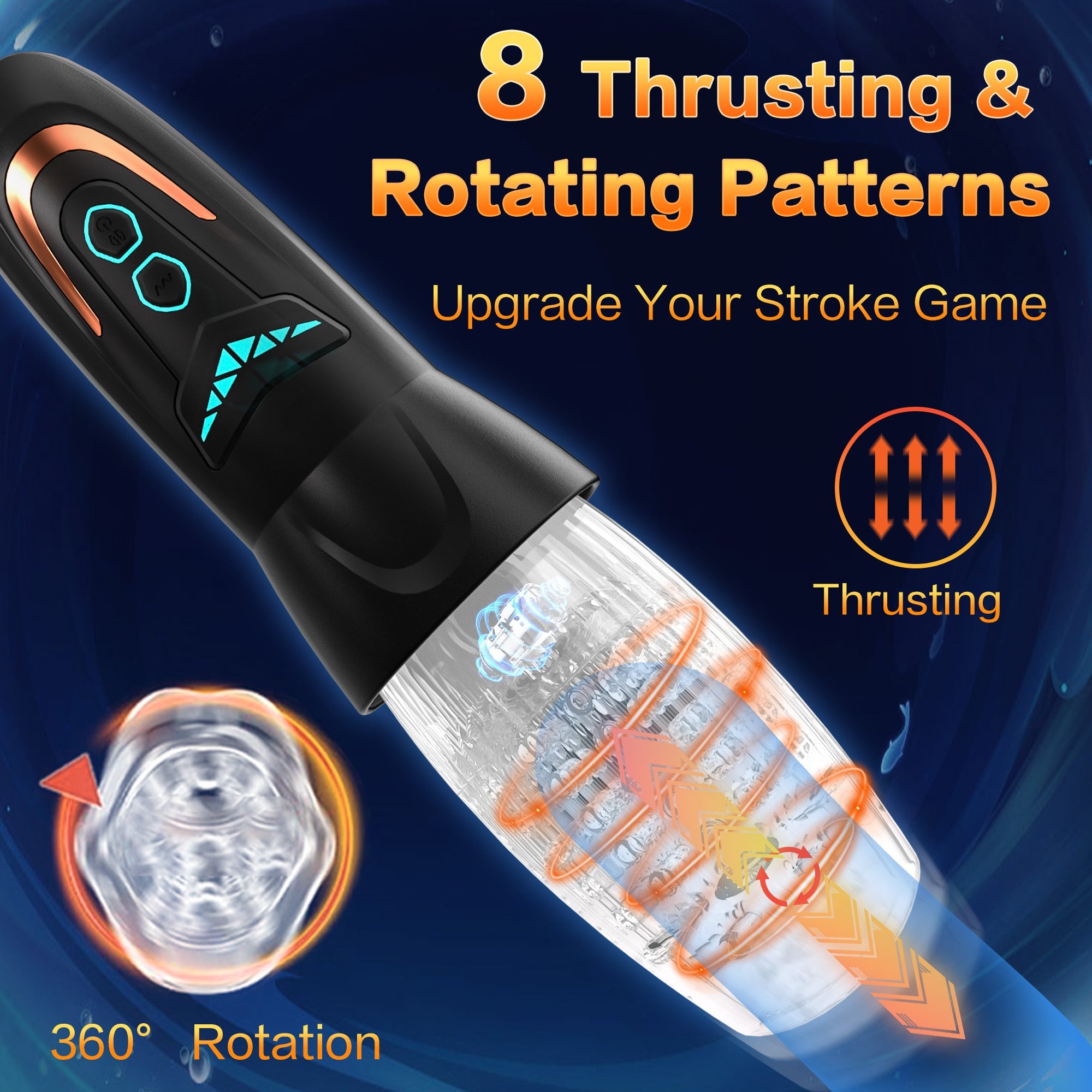 Automatische Masturbator met Trilling & Rotatie