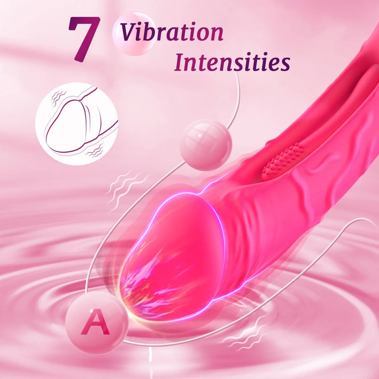 Flapperende Dildo Vibrator met Vibratie